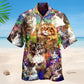Happy Cat Lover Hawaiian Shirt For Coastal Adventures Outdoor Gatherings And Casual Warm Weather Wear