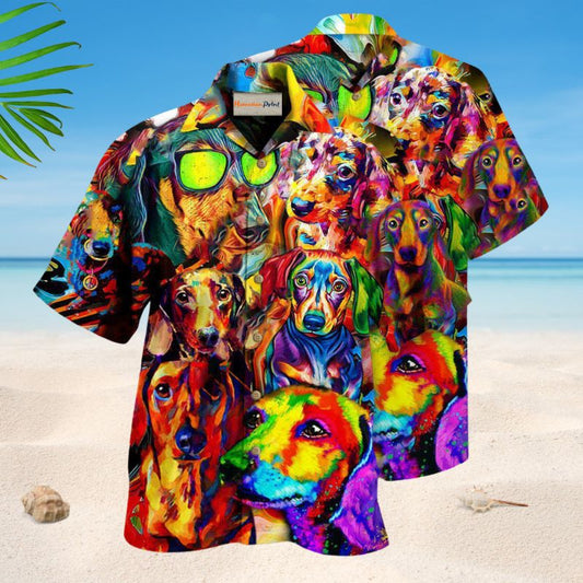 Dogs Life Is Better With A Dachshund Hawaiian Shirt For Summer Vacation Beach Travel And Relaxed Casual Wear