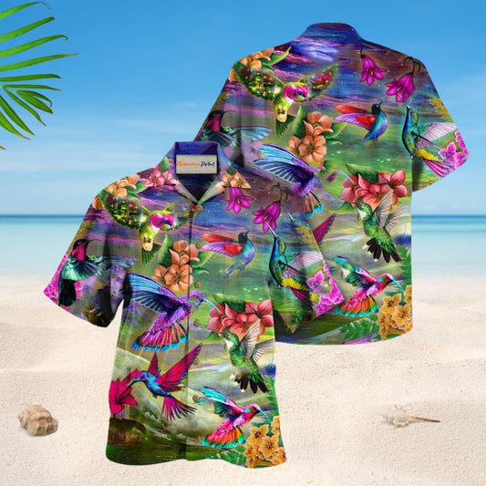 Life Is Better With A Hummingbird Hawaiian Shirt For Summer Vacation Beach Travel And Relaxed Casual Wear