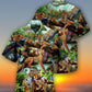 Leopard Animals Forest Hawaiian Shirt Artwork Detail For Resort Trips And Outdoor Activities
