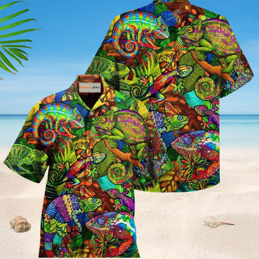 Life Is Better With A Lizard Hawaiian Shirt For Summer Vacation Beach Travel And Relaxed Casual Wear