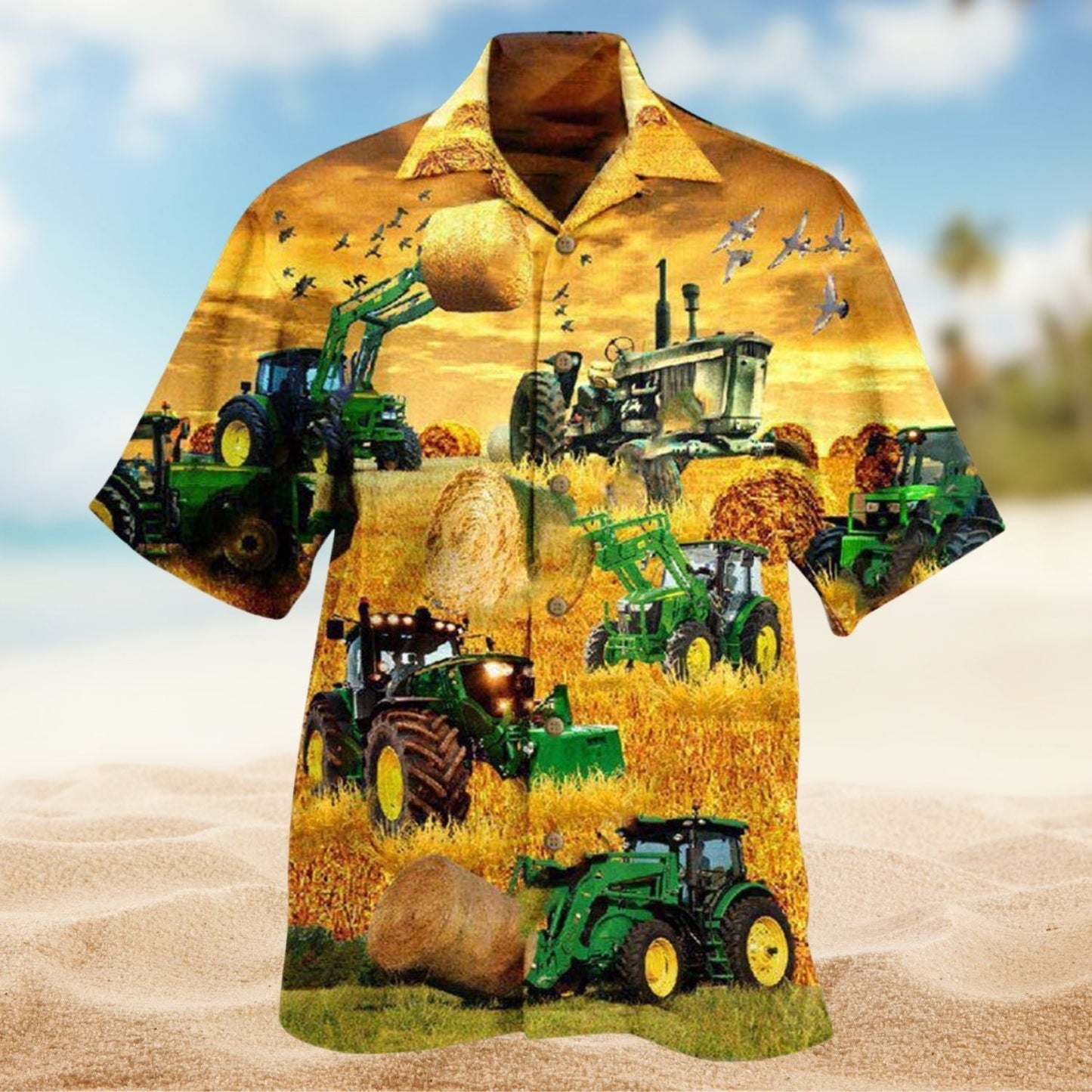 Life Is Better With A Tractor Hawaiian Shirt For Resort Travel Scenic Drives And Casual Summer Wear