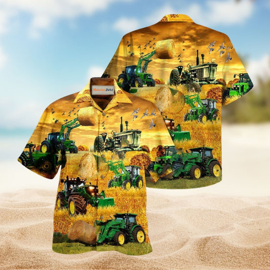 Life Is Better With A Tractor Hawaiian Shirt For Resort Travel Scenic Drives And Casual Summer Wear