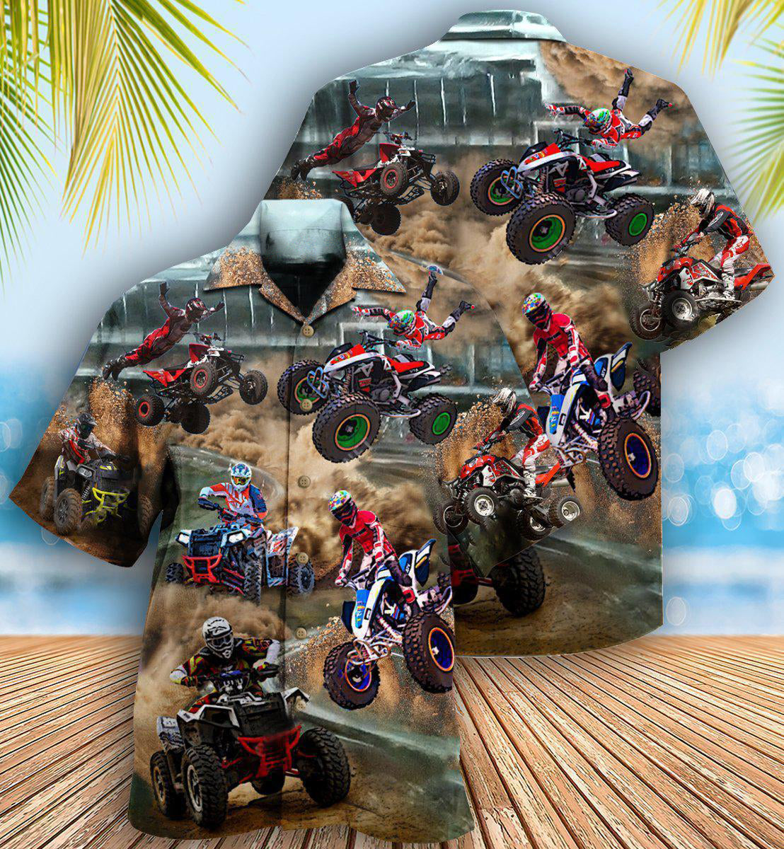 All Terrain Vehicle Hawaiian Shirt With All Over Print For Coastal Adventures Summer Events And Everyday Comfort