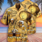 Vintage Beer Drinking Hawaiian Shirt For Vacation Days And Relaxed Coastal Outings