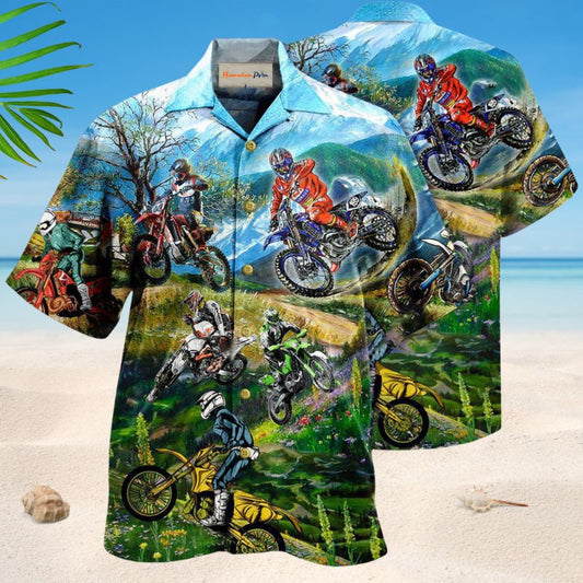 Motorsport Life Is Better With Braap Hawaiian Shirt For Summer Vacation Beach Travel And Relaxed Casual Wear