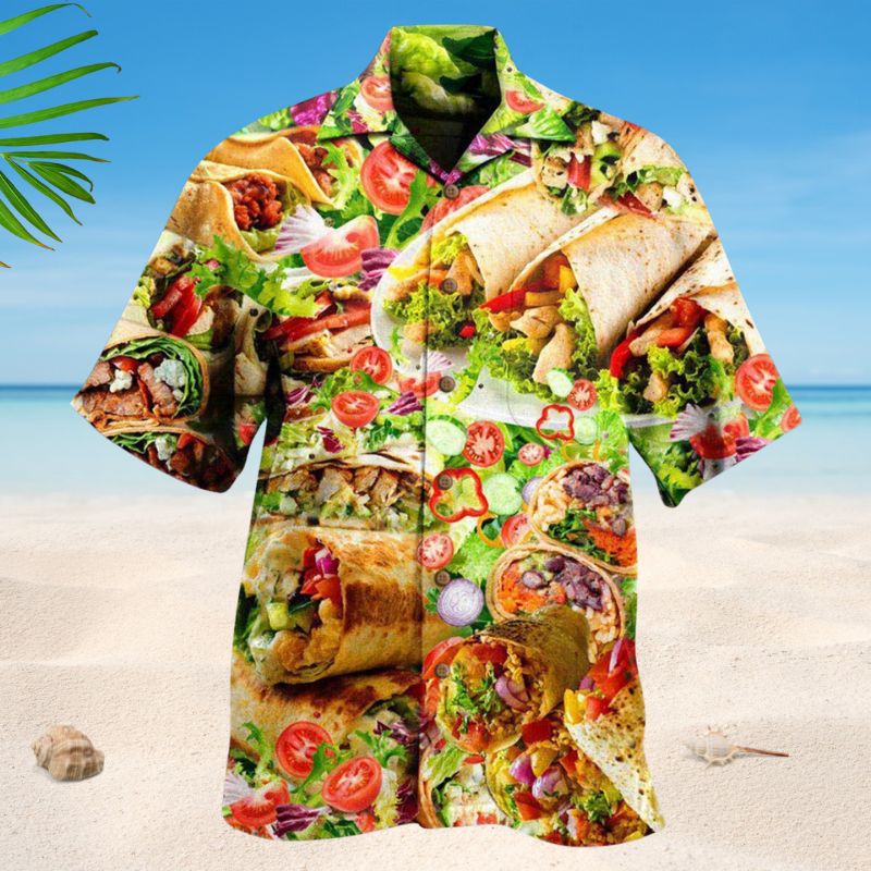 Life Is Better With Burrito Hawaiian Shirt For Food Lovers Beach Trips And Playful Warm Weather Style