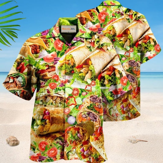 Life Is Better With Burrito Hawaiian Shirt For Food Lovers Beach Trips And Playful Warm Weather Style