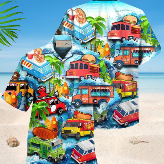 Life Is Better With Food Truck Hawaiian Shirt For Resort Travel Scenic Drives And Casual Summer Wear