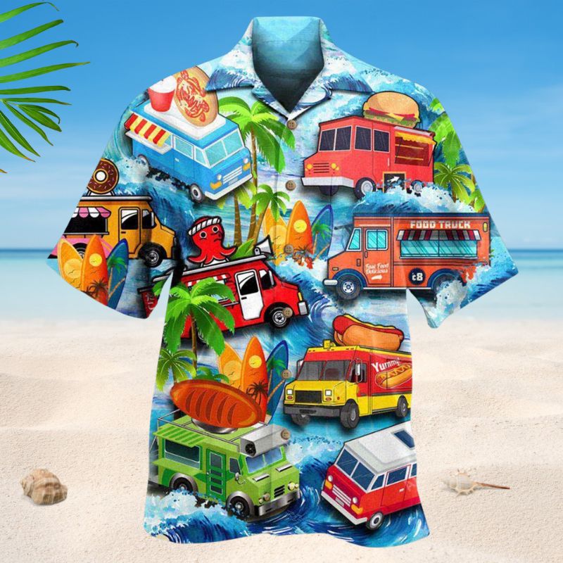 Life Is Better With Food Truck Hawaiian Shirt For Resort Travel Scenic Drives And Casual Summer Wear