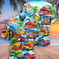 Truck Food Hawaiian Shirt Design Detail For Beach Days And Holiday Travel