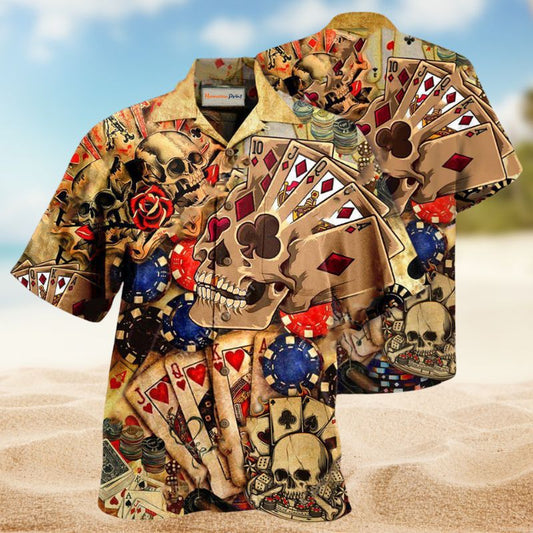 Gambling Life Is Like A Poker Game Hawaiian Shirt For Summer Vacation Beach Travel And Relaxed Casual Wear