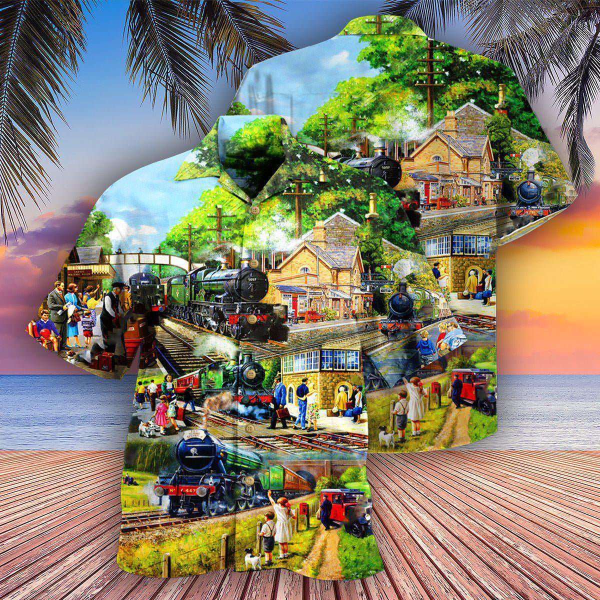 Train Track Full Possibilities Happiness Hawaiian Shirt For Beach Parties And Weekend Getaways
