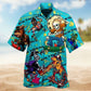 Life Is Like Skateboarding Skull Hawaiian Shirt For Summer Vacation Beach Travel And Relaxed Casual Wear