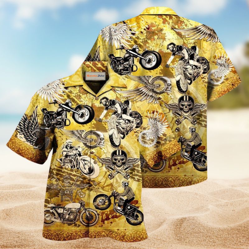 Motorcycle Life Is Short Grip It And Rip It Hawaiian Shirt For Resort Travel Scenic Drives And Casual Summer Wear