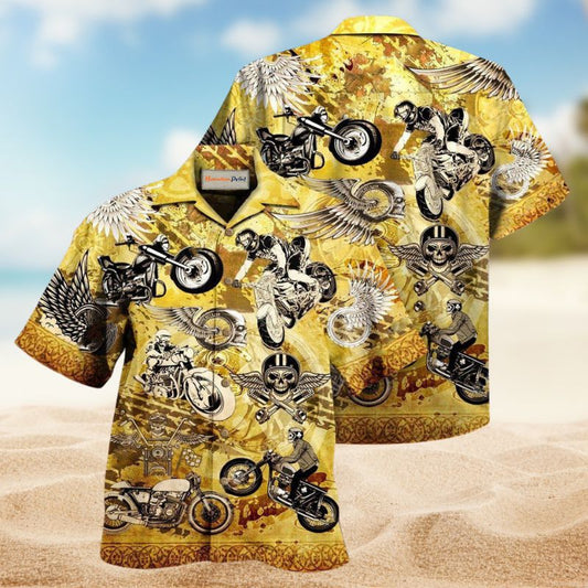 Motorcycle Life Is Short Grip It And Rip It Hawaiian Shirt For Resort Travel Scenic Drives And Casual Summer Wear