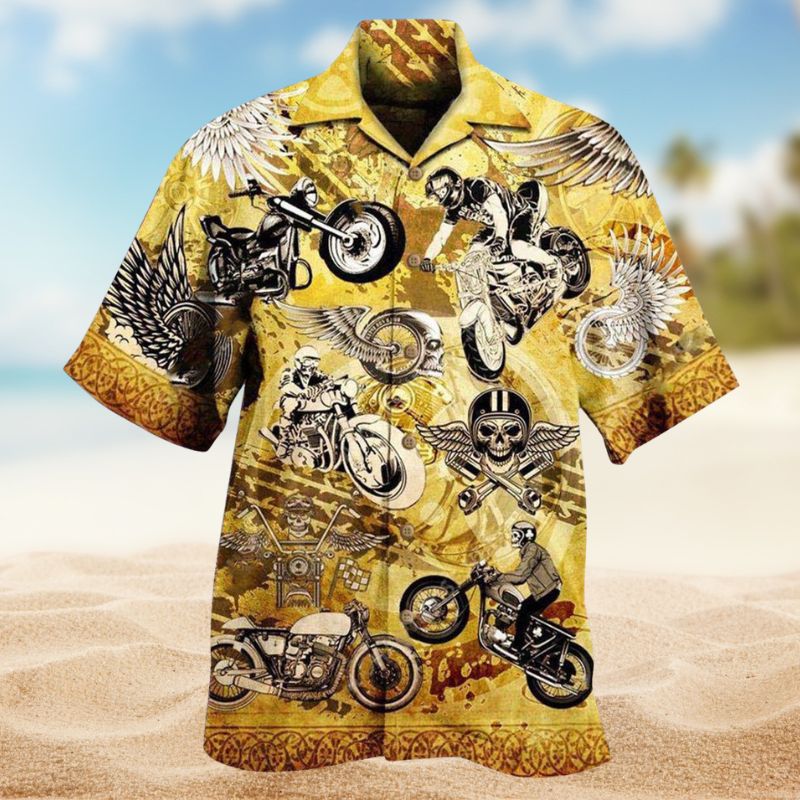 Motorcycle Life Is Short Grip It And Rip It Hawaiian Shirt For Resort Travel Scenic Drives And Casual Summer Wear