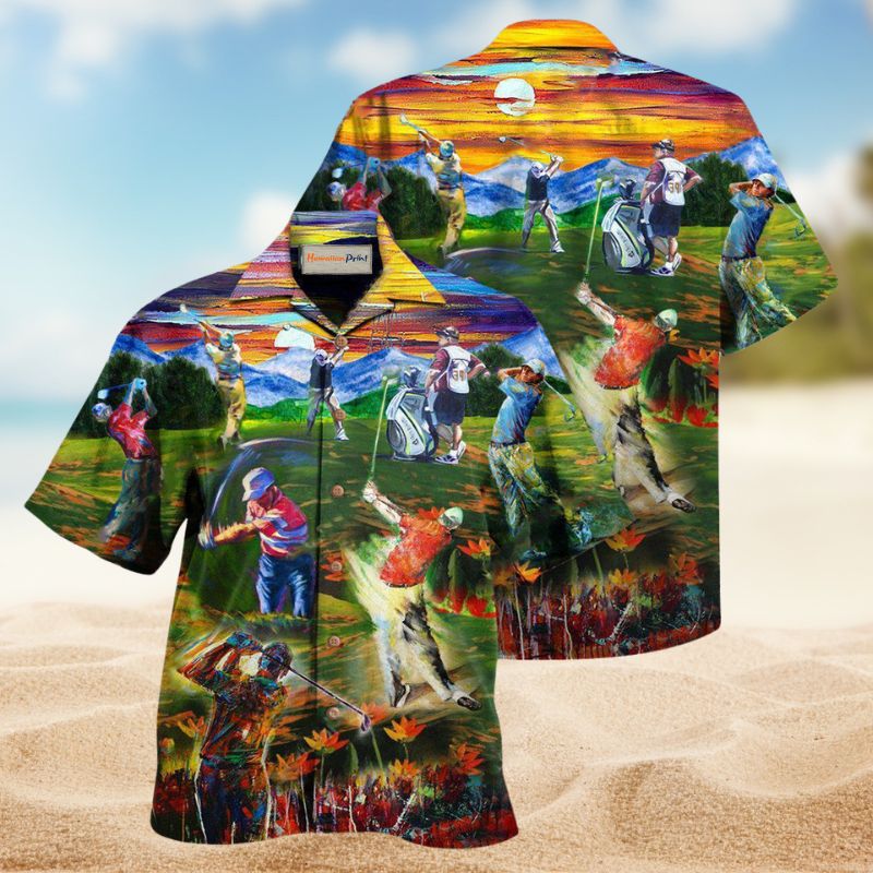 Life Is Short Swing Hard Golf Hawaiian Shirt For Summer Vacation Beach Travel And Relaxed Casual Wear