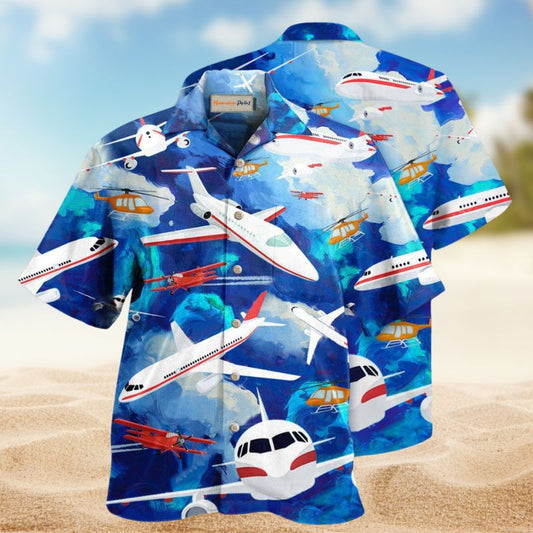 Airplane Life Is Simple Eat Sleep Fly Hawaiian Shirt For Resort Travel Scenic Drives And Casual Summer Wear