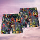 Life Is Better With Wine Grape Beach Shorts Design Detail For Casual Warm Weather Outfits