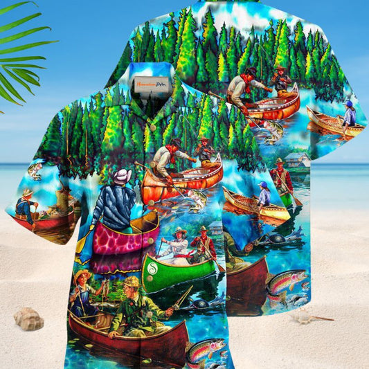 Life Is Better With Canoes Hawaiian Shirt For Tropical Holidays Resort Trips And Everyday Summer Style