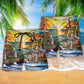 Lighthouse Ocean Yellow Beach Shorts For Tropical Vacation And Coastal Travel