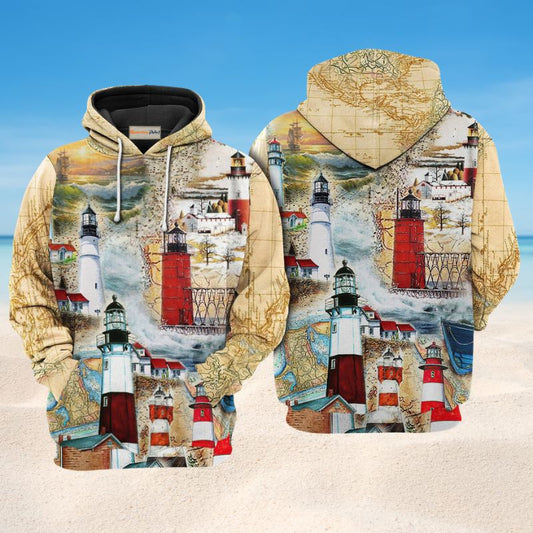 Lighthouse Past Not Port Hoodie For Weekend Adventures Casual Style And Relaxed Comfort