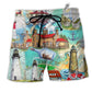 Lighthouse Take The Cruise Of Your Life Hawaiian Beach Shorts For Marine Inspired Outdoor Wear