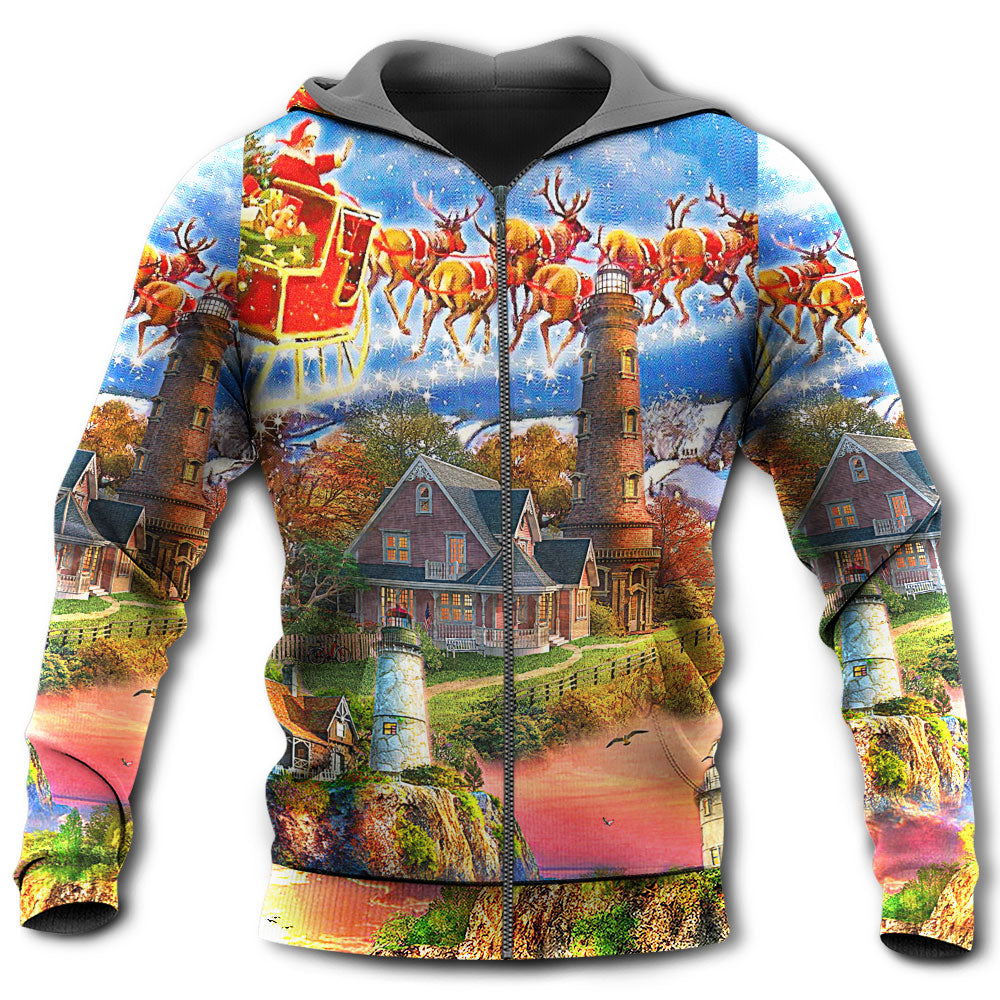 Lighthouse Shine Through Storm Hoodie For Everyday Streetwear Seasonal Travel And Gift Giving