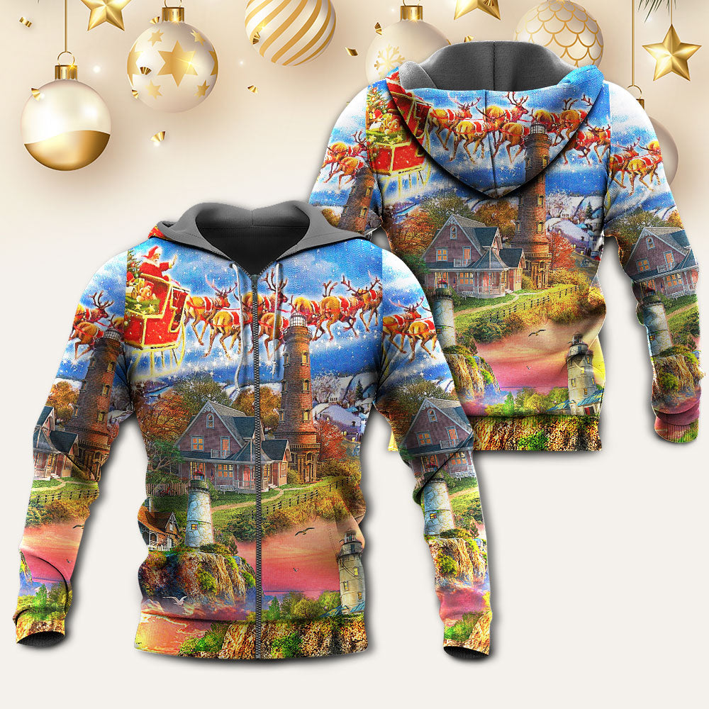 Lighthouse Shine Through Storm Hoodie For Everyday Streetwear Seasonal Travel And Gift Giving