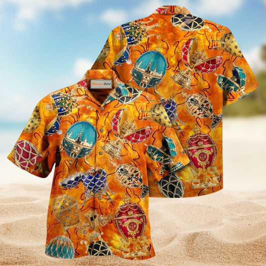 Ornate Easter Egg Fantasy Hawaiian Shirt For Resort Events Seasonal Fun And Casual Warm Weather Style