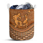 Line Dance Rattan Texture Laundry Basket For Bathroom Bedroom Storage