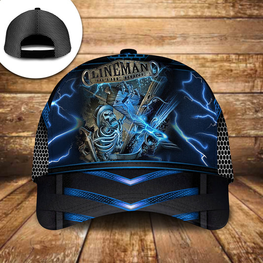 Lineman Skull Tough Worker Classic Cap For Vacation Style Outdoor Activities And Daily Comfort