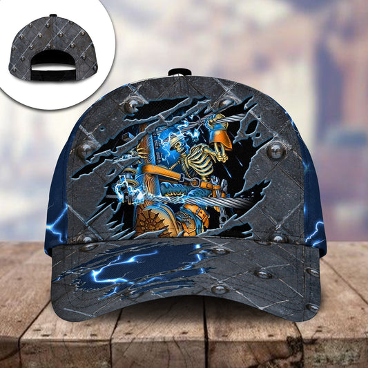 Lineman Skull Heavy Duty Workwear Classic Cap For Casual Events Beach Trips And Thoughtful Gifting