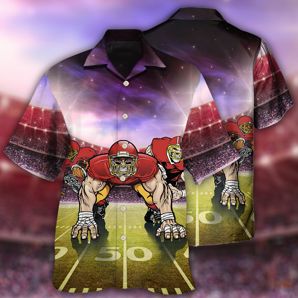 American Creative Football Sky Hawaiian Shirt For Tropical Holidays, Outdoor Gatherings, And Everyday Comfort