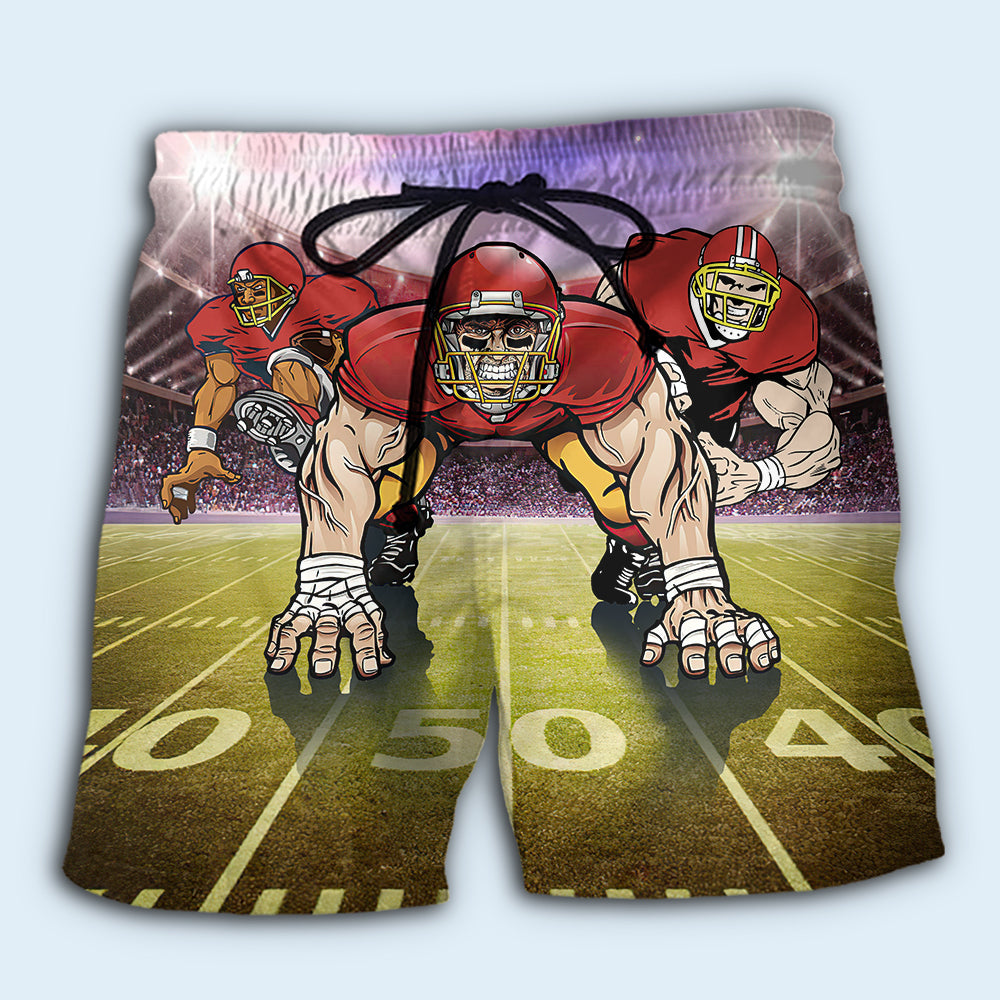 American Football Mystery Sky Sports Beach Shorts For Beach Trips And Relaxed Vacation Styling