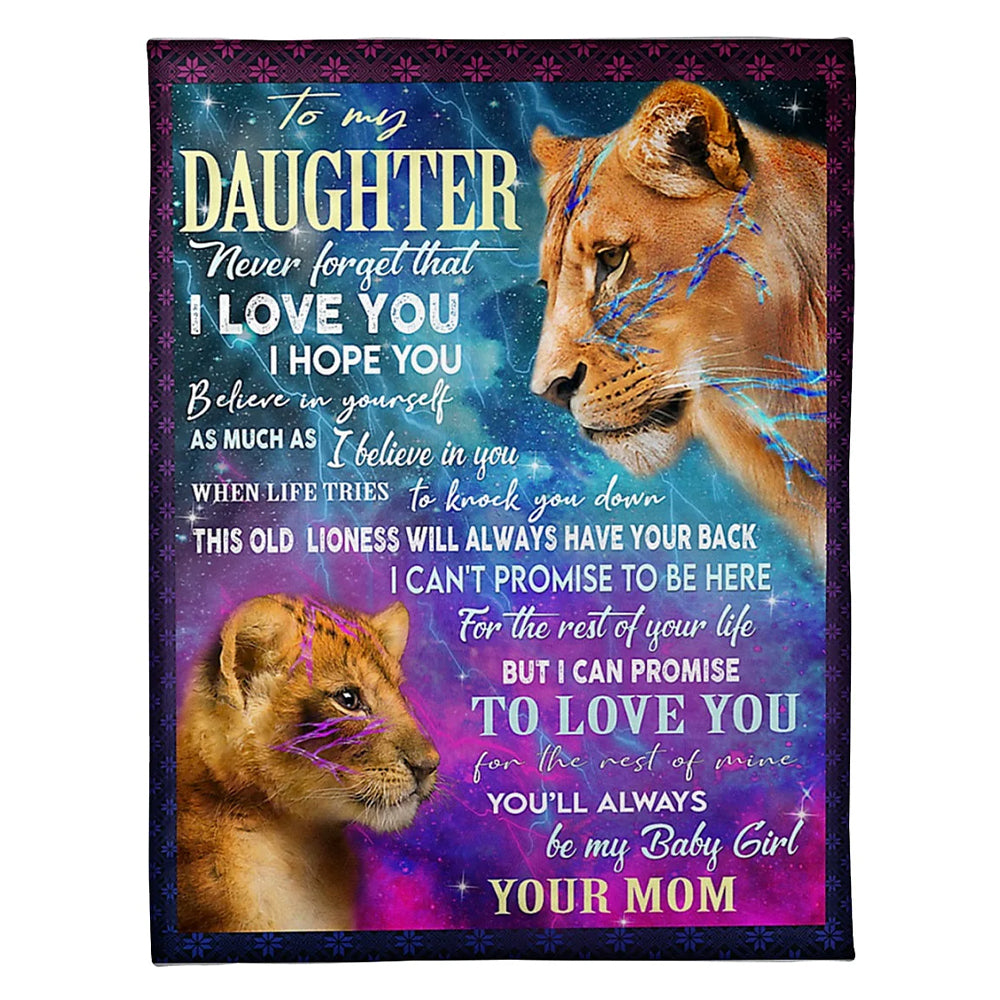 Lion Believe In Yourself Gift Lover Flannel Blanket For Cozy Bedroom Sofa Decor