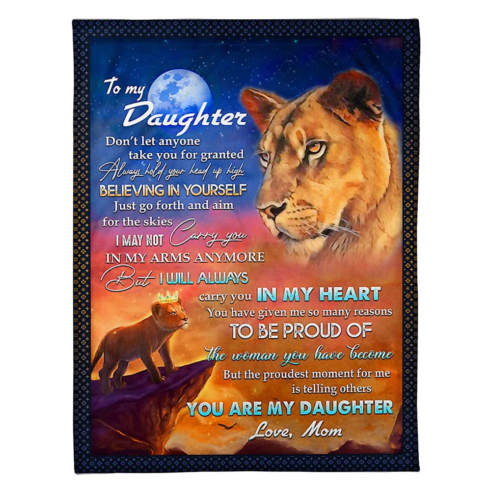 Lion Believing In Yourself Lovely Flannel Blanket For Cozy Bedroom Sofa Decor