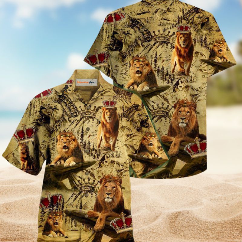 Lion King Hawaiian Shirt For Resort Trips, Coastal Parties, And Warm Weather Style
