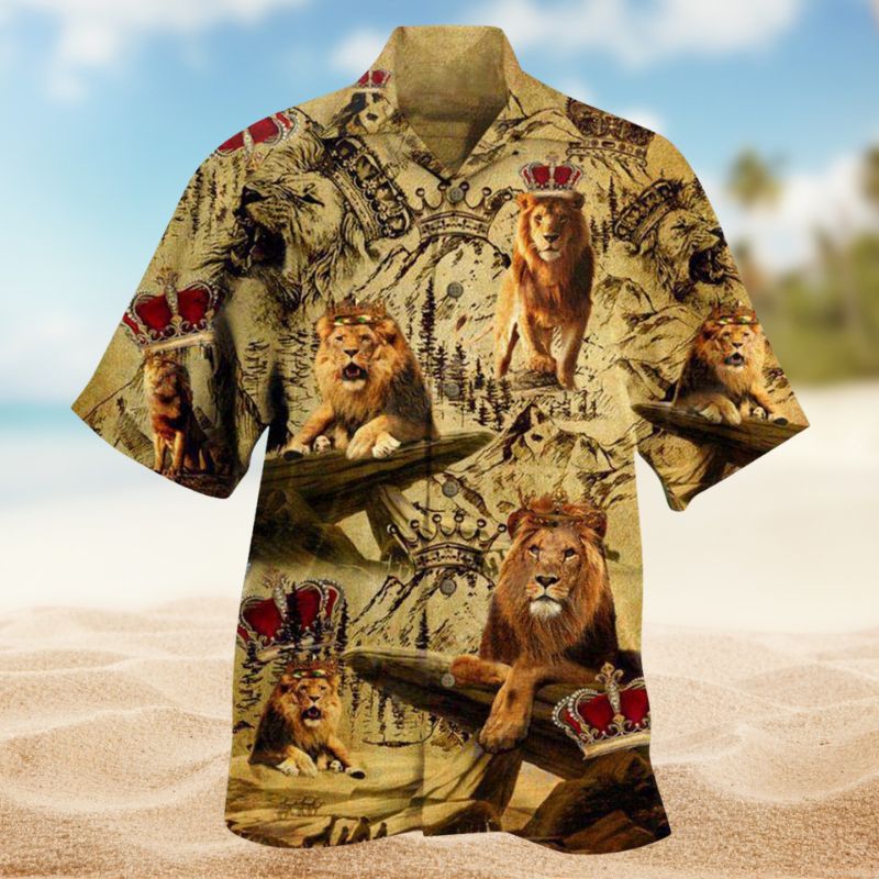 Lion King Hawaiian Shirt For Resort Trips, Coastal Parties, And Warm Weather Style