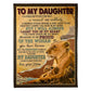 Lion Carry You In My Heart Gift Flannel Blanket For Cozy Bedroom Sofa Decor