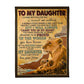 Lion Carry You In My Heart Daughter Gift Flannel Blanket For Cozy Bedroom Sofa Decor
