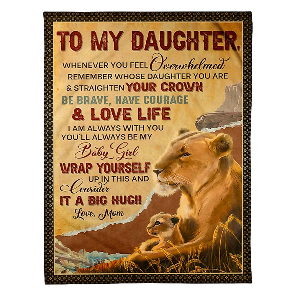 Lion Consider Big Hug Flannel Blanket For Cozy Bedroom Sofa Decor
