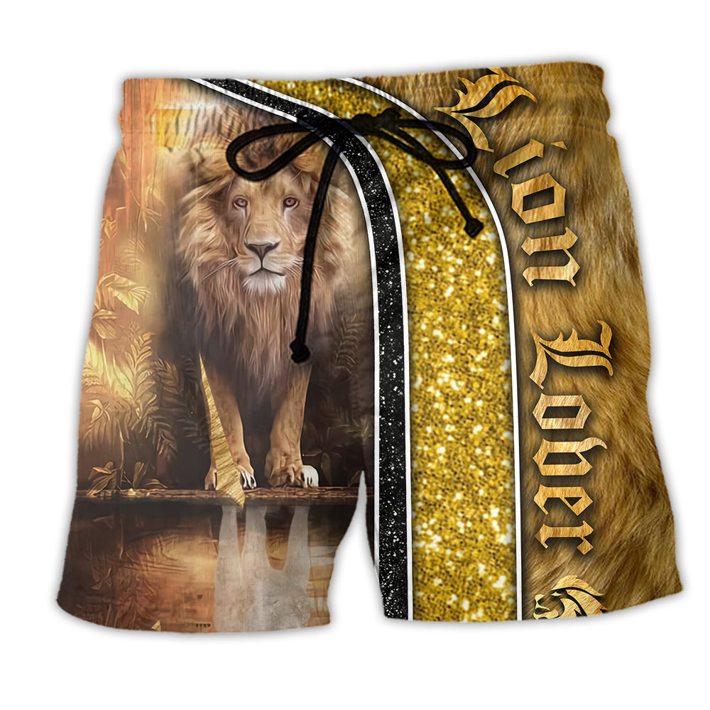 Lion Luxury Beach Shorts For Animal Lovers And Summer Vacation Style