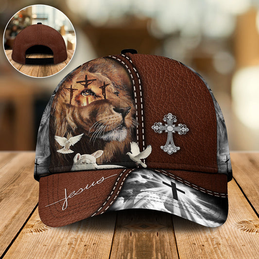 Lion Cross Jesus Lover Classic Cap For Travel Holidays Parties And Relaxed Casual Styling