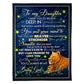 Lion Deep In Your Heart Daughter Gift Flannel Blanket For Cozy Bedroom Sofa Decor