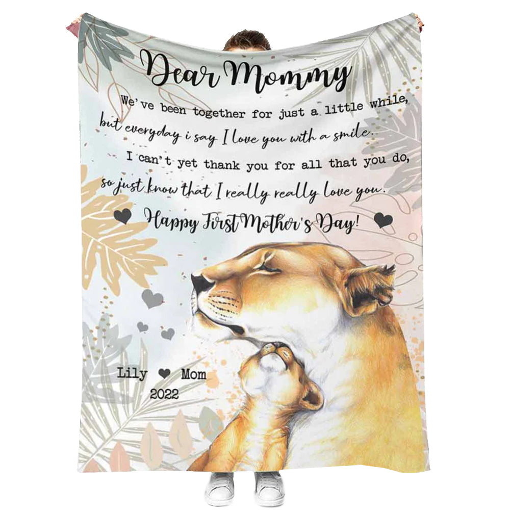 Lion Forever And Ever Personalized Flannel Blanket For Cozy Bedroom Sofa Decor