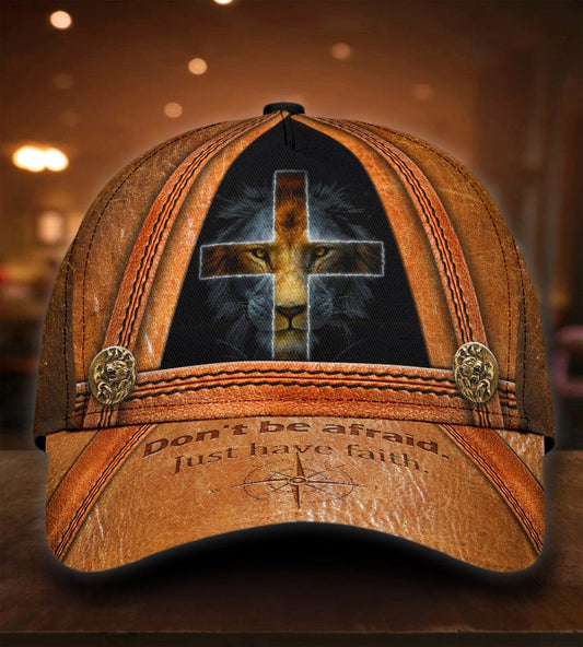 Lion Just Have Faith Classic Cap For Comfortable Daily Wear Travel And Weekend Outings