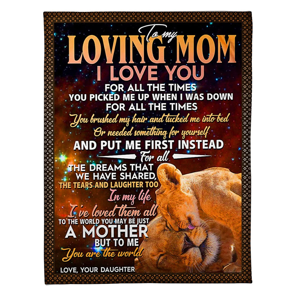 Lion I Love You With All My Heart Flannel Blanket For Cozy Bedroom Sofa Decor