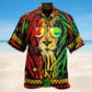 Lion Jamaica Red Hawaiian Shirt For Vacation Adventures Beach Events And Relaxed Warm Weather Style